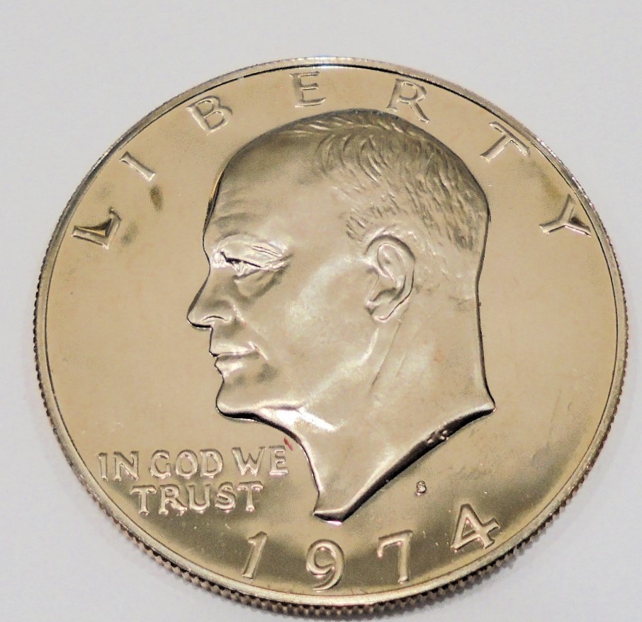 1974s Clad Proof Uncirculated Eisenhower Dollar From Proof Set #471