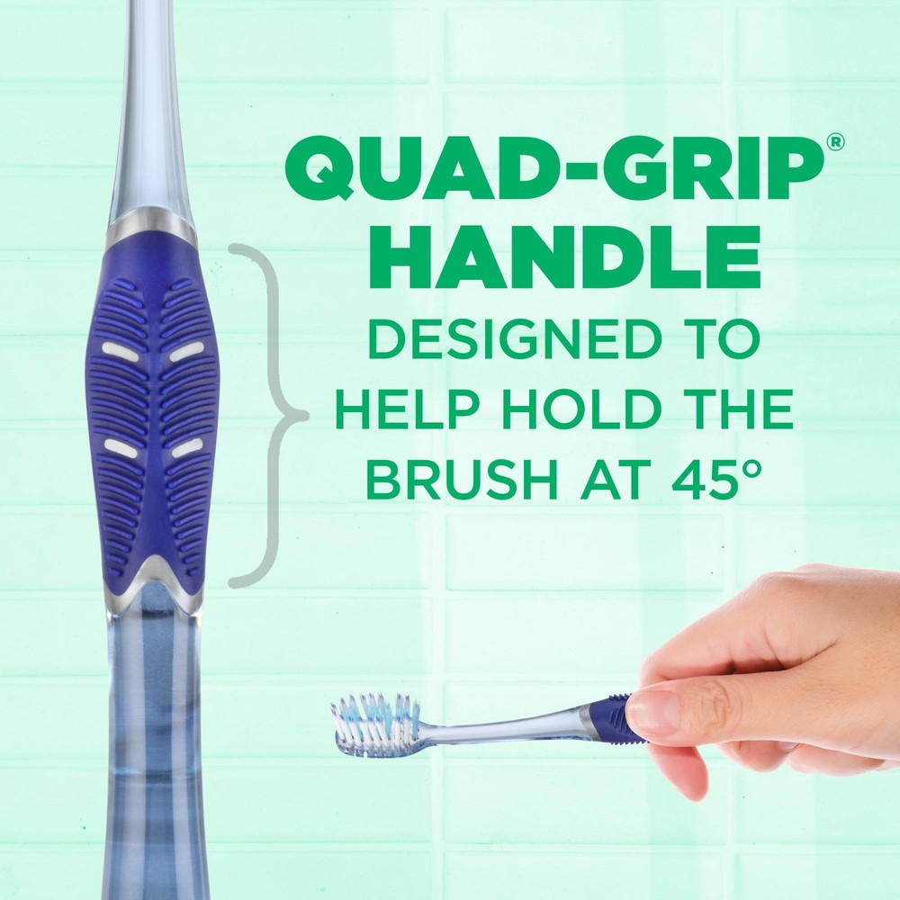 Deep Clean Toothbrush, Compact Soft, 3 Pack, Extra Fine Bristles for Sensitive T