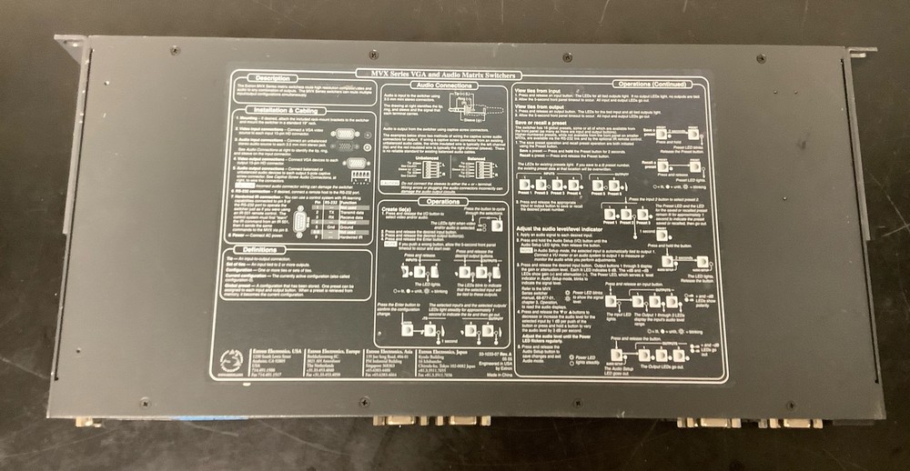 Extron MVX Series VGA/Audio Matrix Switcher