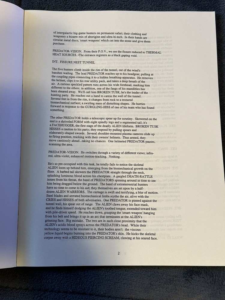 ALIENS VERSUS PREDATORS A SCREENPLAY BY PETER BRIGGS Script!!!!!!!