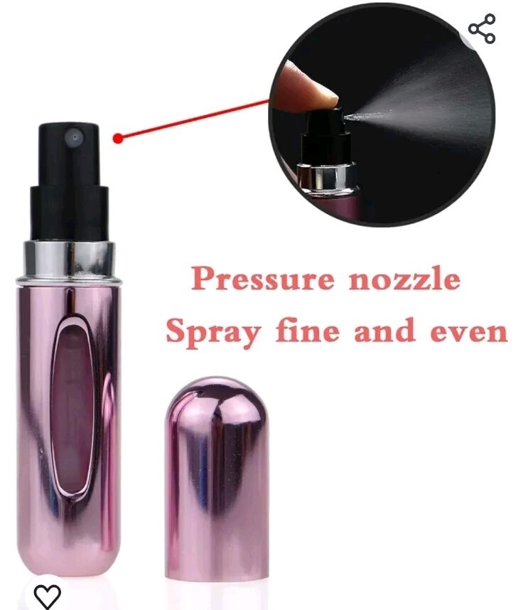 Portable Mini Refillable Perfume Atomizer Bottle Spray, Scent Pump Case Clear