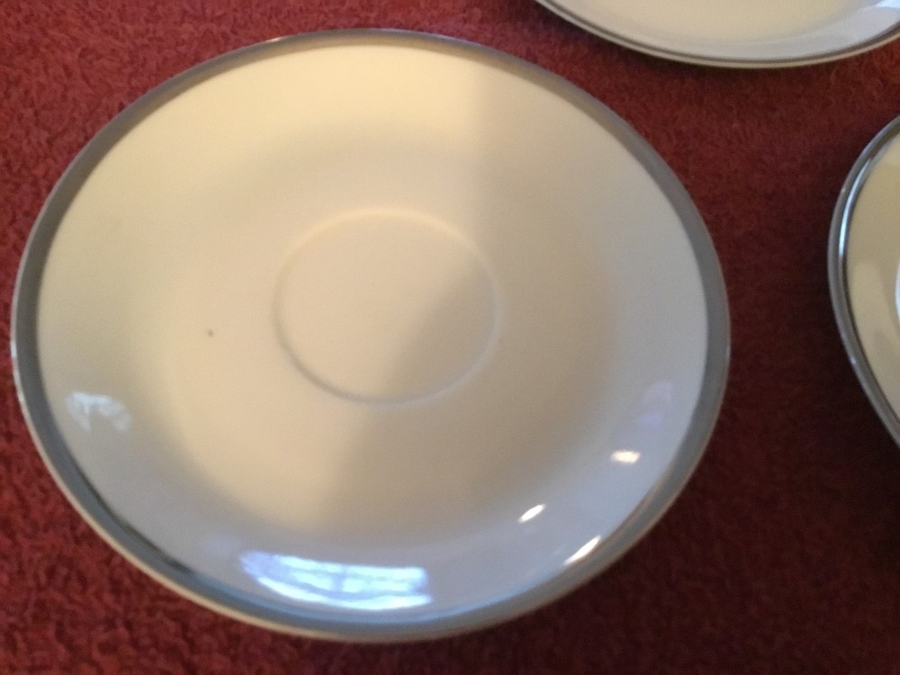Silver Rimmed Saucers Mitterteion