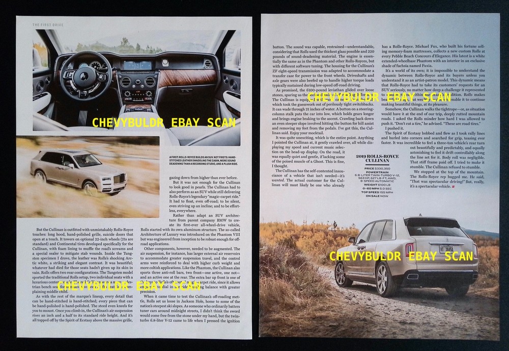 2019 Rolls-Royce Cullinan First Drive Info Article "High Roller"