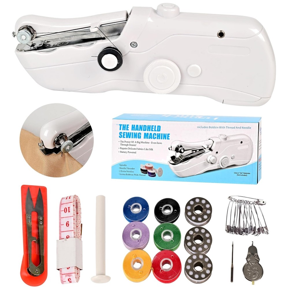 Versatile Handheld Sewing Machine - Battery and USB Powered, Ideal for Fabrics