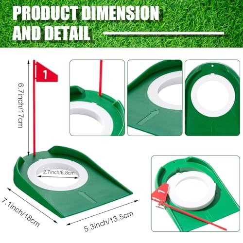 Mini Golf Putting Set Include 2 Golf Putter Adjustable Length 2 Way for Right