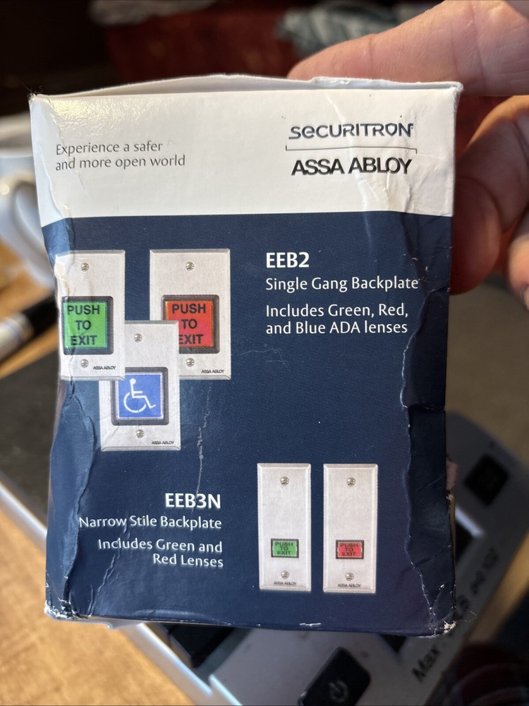 Securitron Assa Abloy EEB2 Emergency Exit Button w/30-Sec Timer SG and lense