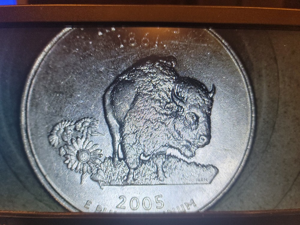 2005 P KANSAS QUARTER HUMPBACK BISON ERROR - & multiple errors on Obv. & Rev.