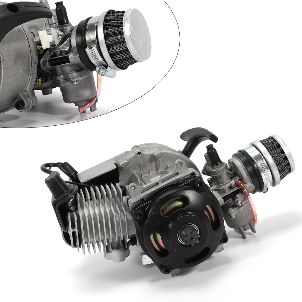 Mini Moto Engine Motor Complete Unit Pull Start for 49CC 2 Stroke Pocket Bike