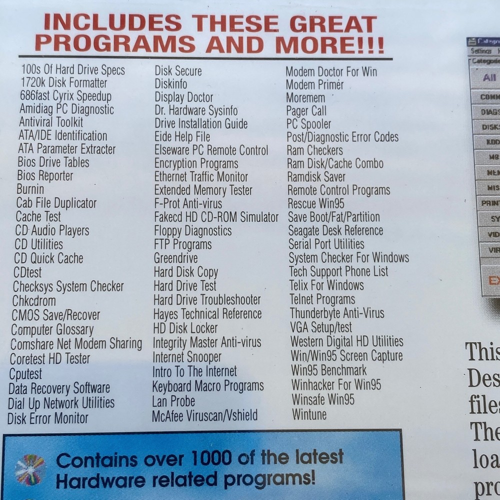 New Hardware 2000 Technician CD Diagnostics Utilities Reference Guide 7000 Files