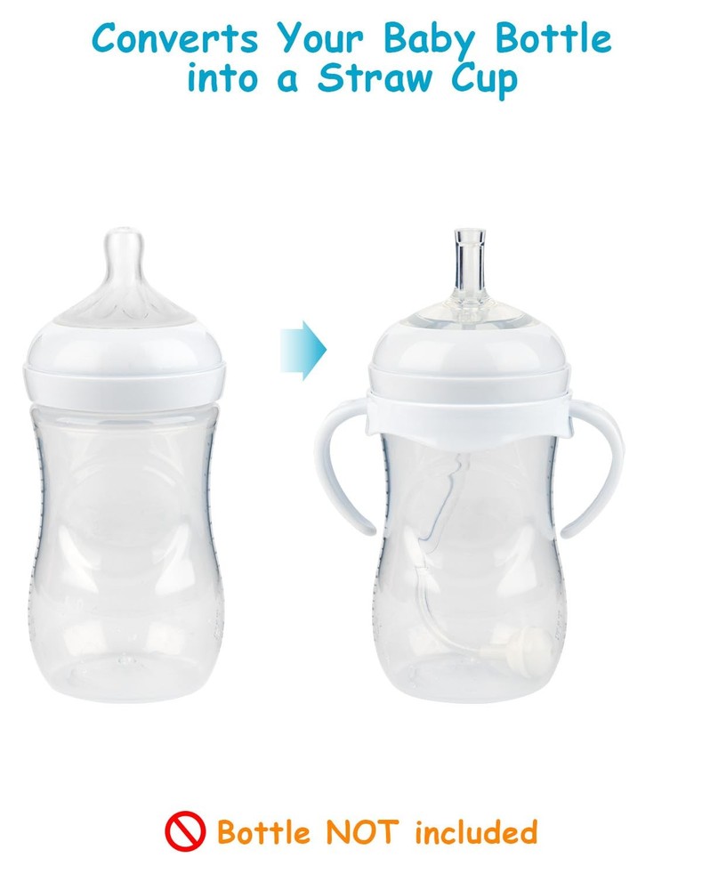 Straw Cup Soft Conversion Kit for 1 Count (Pack of 3), White-Straw Top