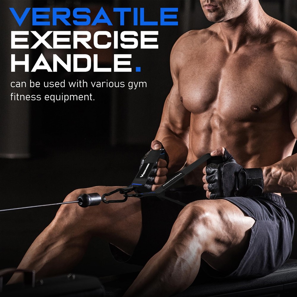 RENRANRING Gym Exercise Handles, Replacement Handle Attachments Black, Blue