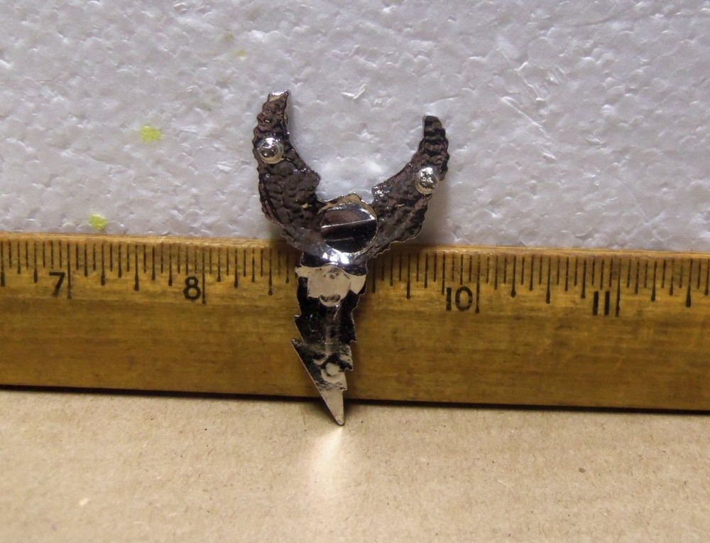 Large Desert Storm - Red, White & Blue Lightning Bolt with Eagle Pin (NOS)