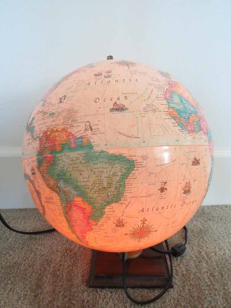 globe Replogie Scan Light electric brown World International standing round