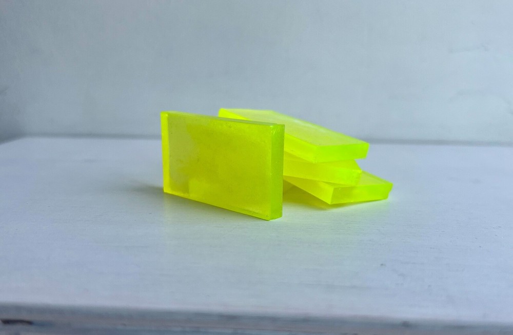 Radiant Glow:Rectangular Green Uranium Glass - UV Reactive, Glows under UV Light