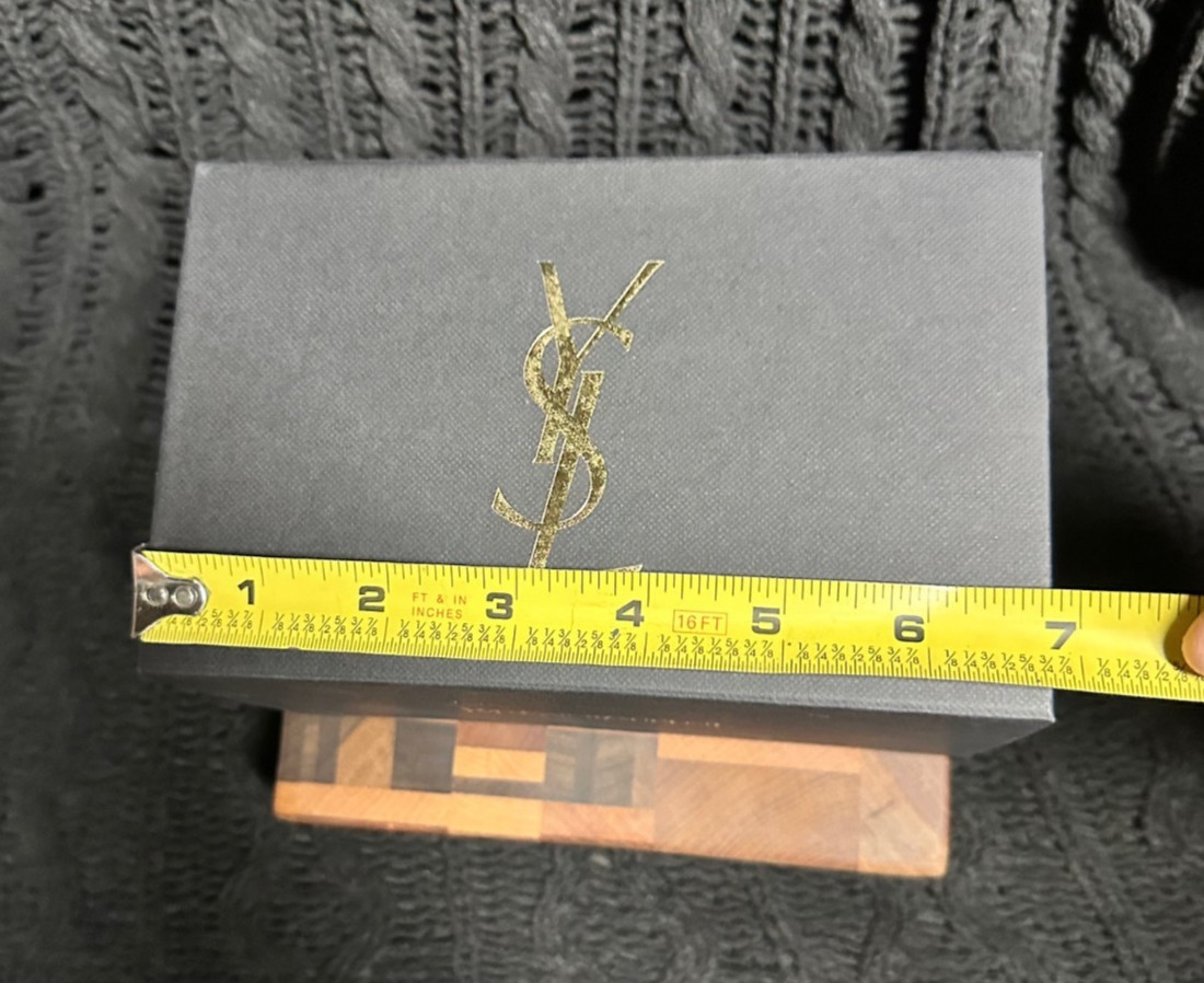 NEW - YSL Saint Laurent - Empty Gift Box - 7" x 4" x 4.5" - Black