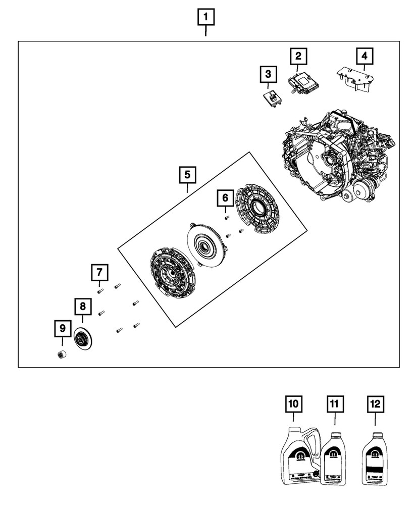 Genuine Mopar Transmission Mount Bracket 68449509AA