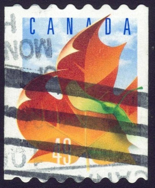 Canada sc#2008 Maple Leaf, Unit from Coil, Used