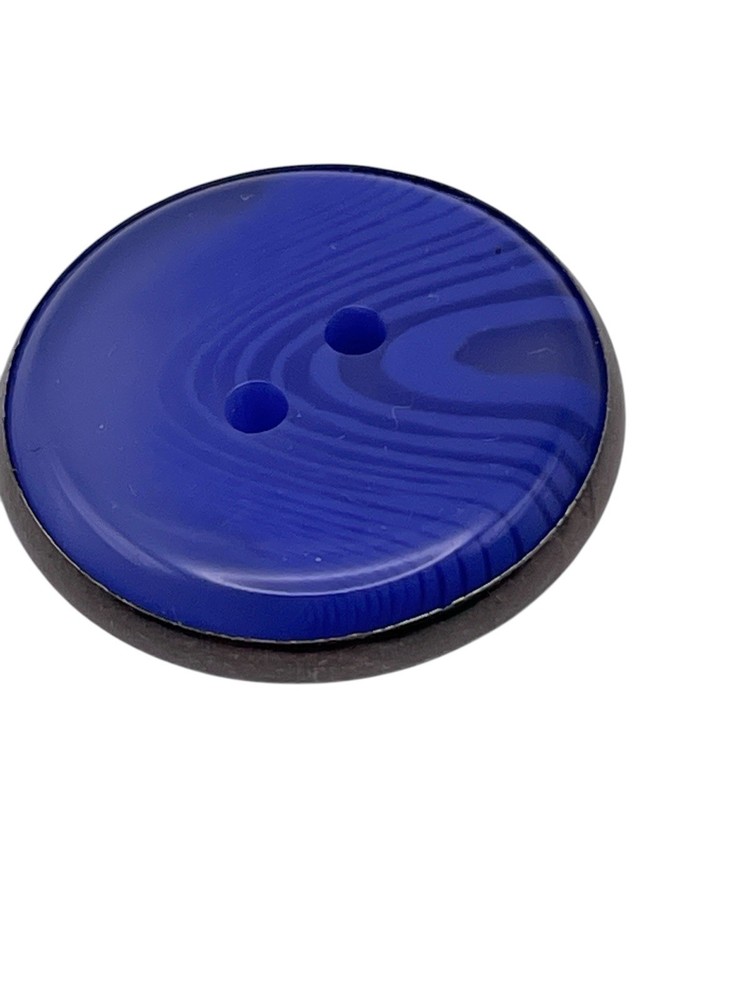 Dennis Basso Blue Plastic Logo Main Front Replacement .90" Button