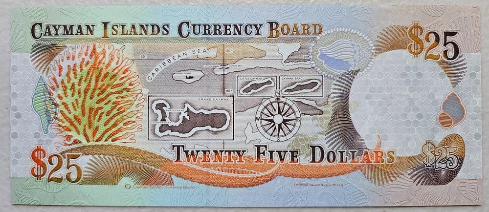 Cayman Islands 25 Dollars 1996 Unc