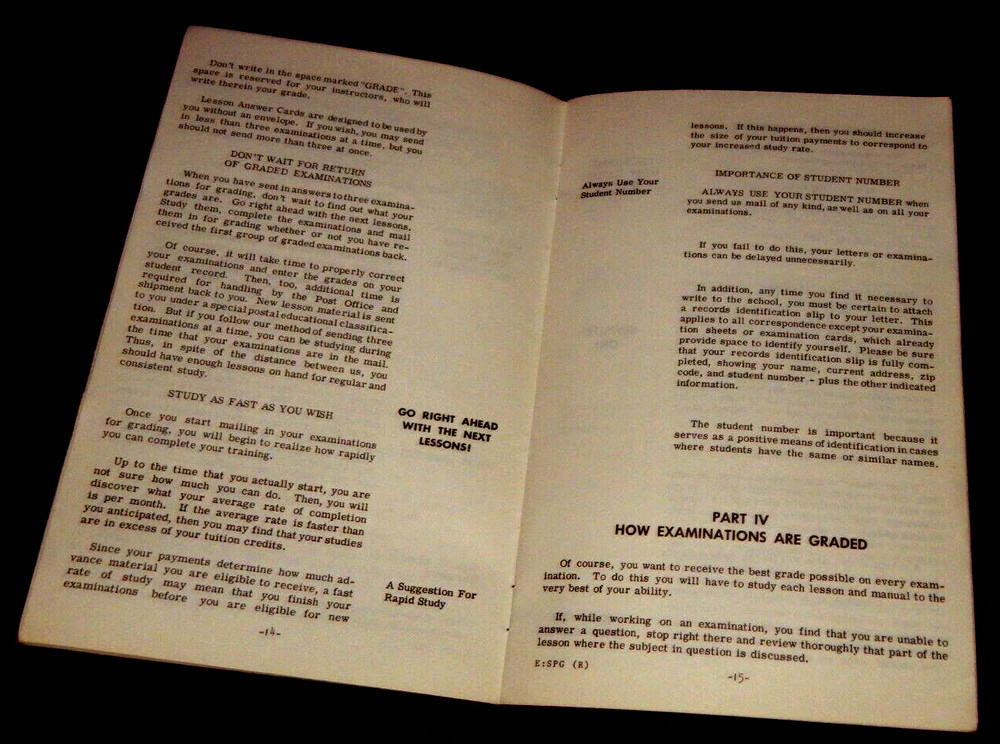 Vintage National Technical Schools Student Guide Book