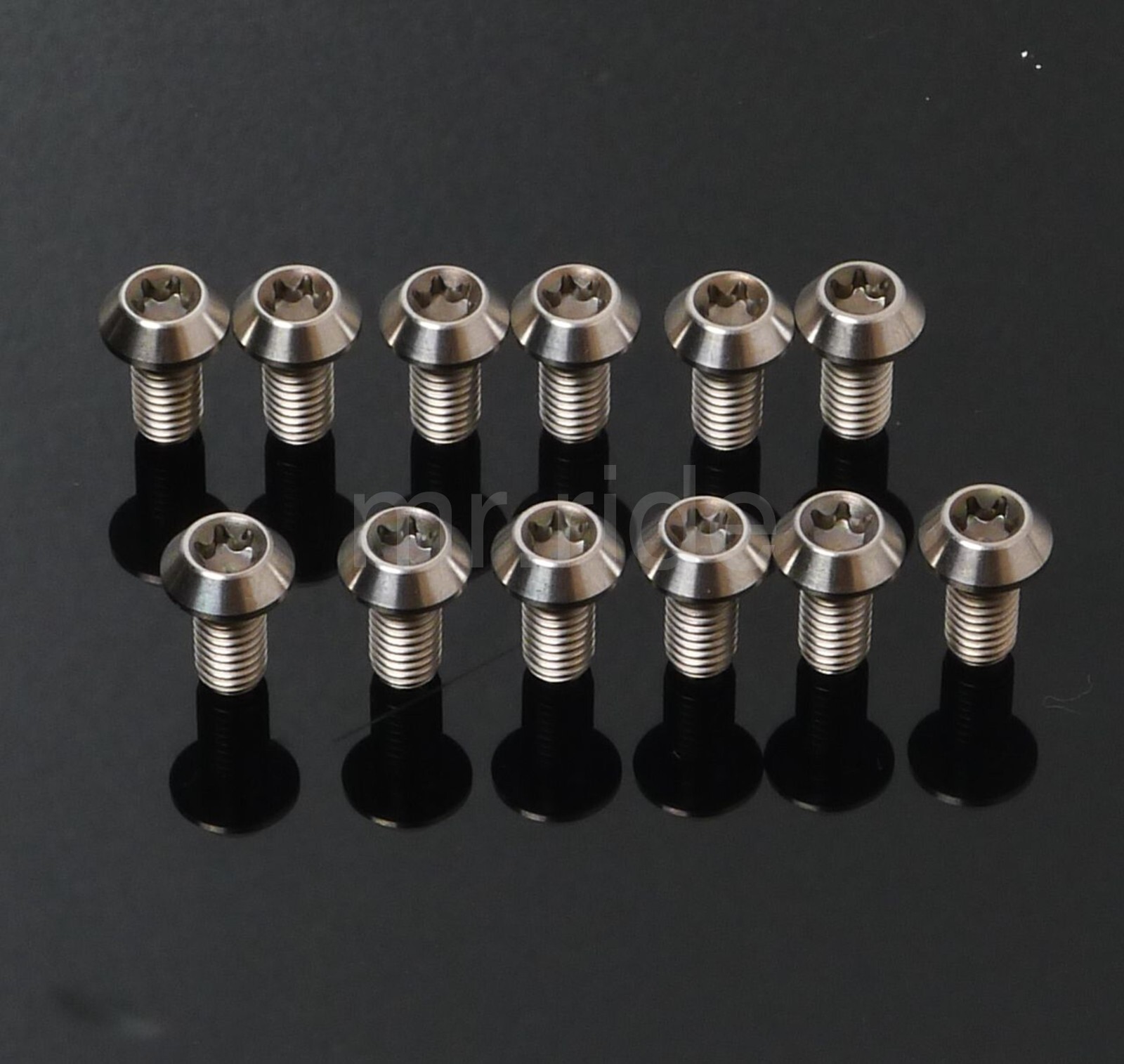 12Pcs MIT Titanium Ti T25 Torx M5x10 Rotor Disc Mountain Bike Brakes Bolts Screw