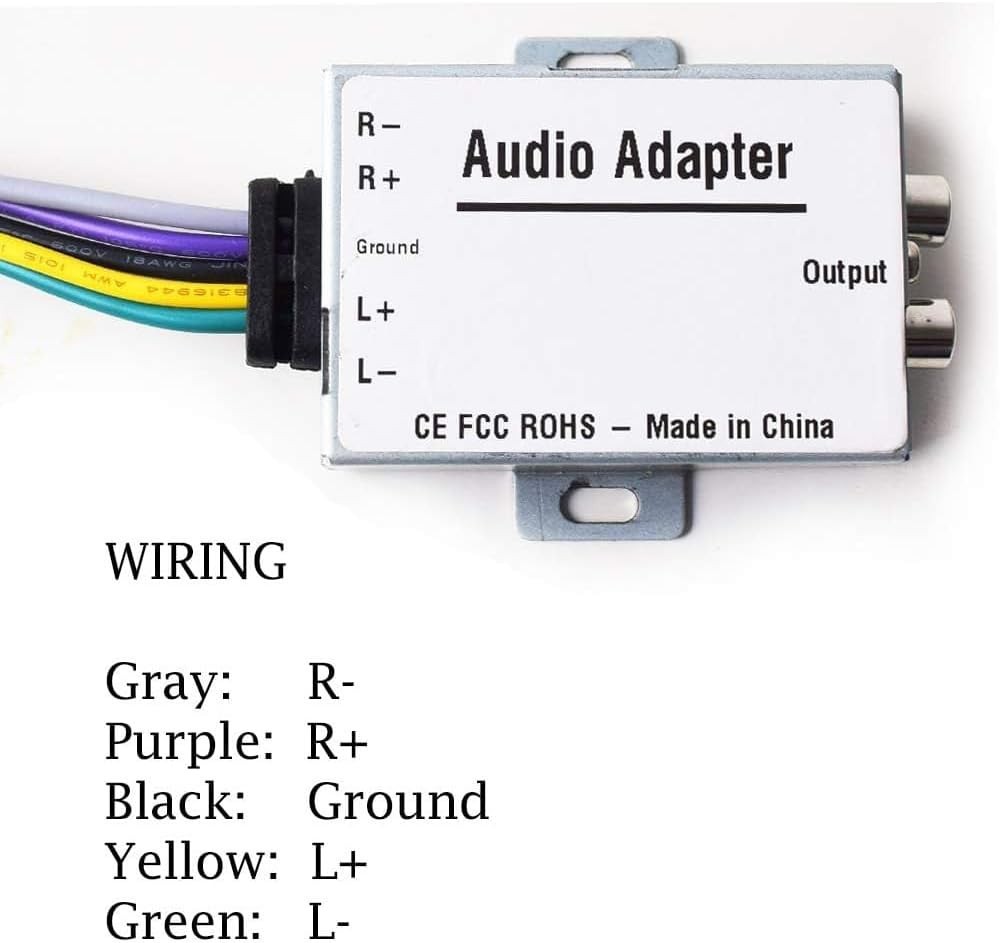 Easy Installation Car Stereo Hi-Low Converter Adapter - Reliable Audio Solution