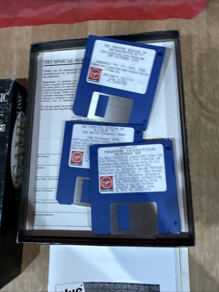 Computer Software Game Collection Clue, Risk, Monopoly Floppy 1991 Atari IBM Mac