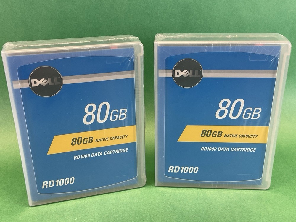 2pk - Dell RD1000 NATIVE CAPACITY External Data Cartridge Drive 80gb Tape Disk