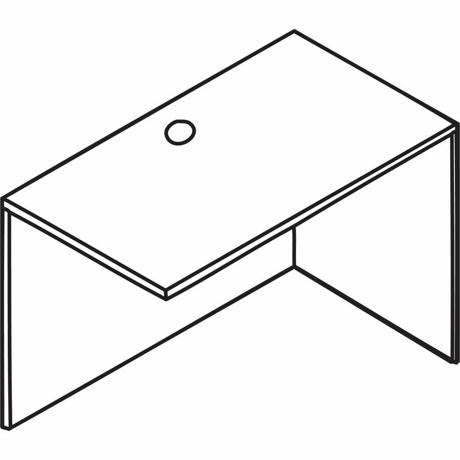 Lorell LLR69980 Walnut Laminate Return Shell 42"x24"