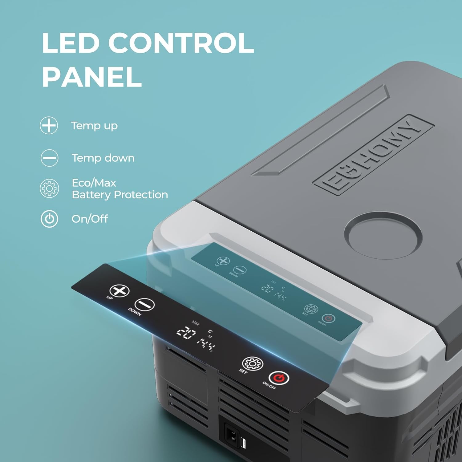 12V Car Refrigerator Freezer Portable Compressor Cooler APP Control for Camping