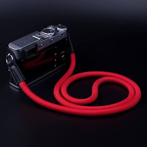 Camera Strap,Climbing Rope Camera Strap for Round Hole Interface DSLR SLR Red