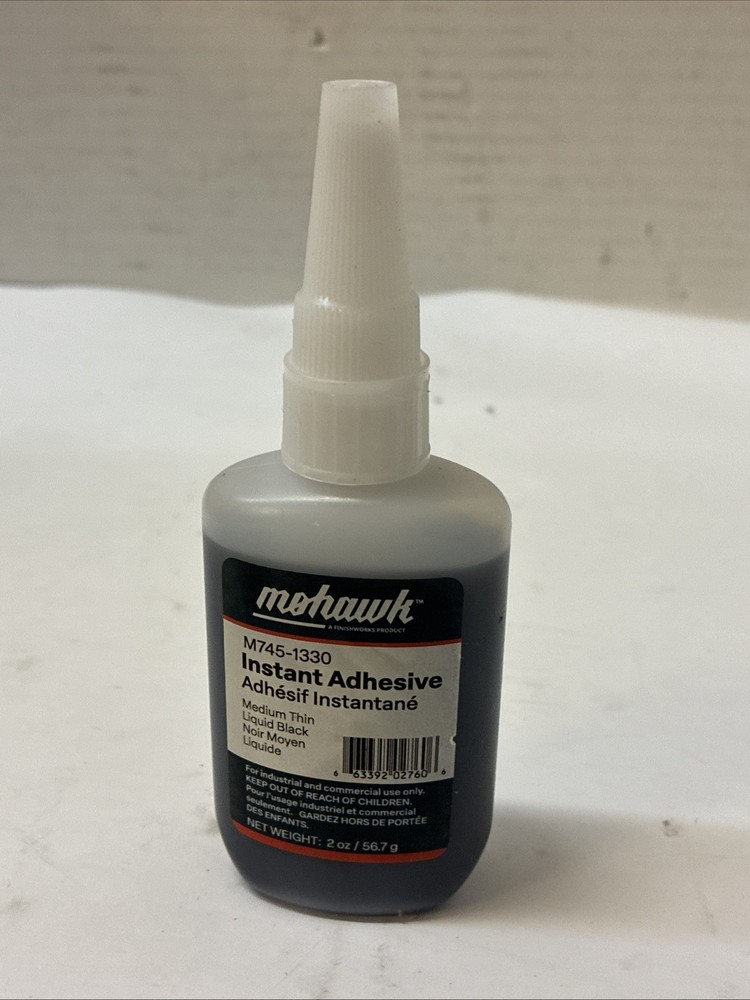Mohawk M745-1330 Instant Adhesive Medium Thin Liquid Black 2oz