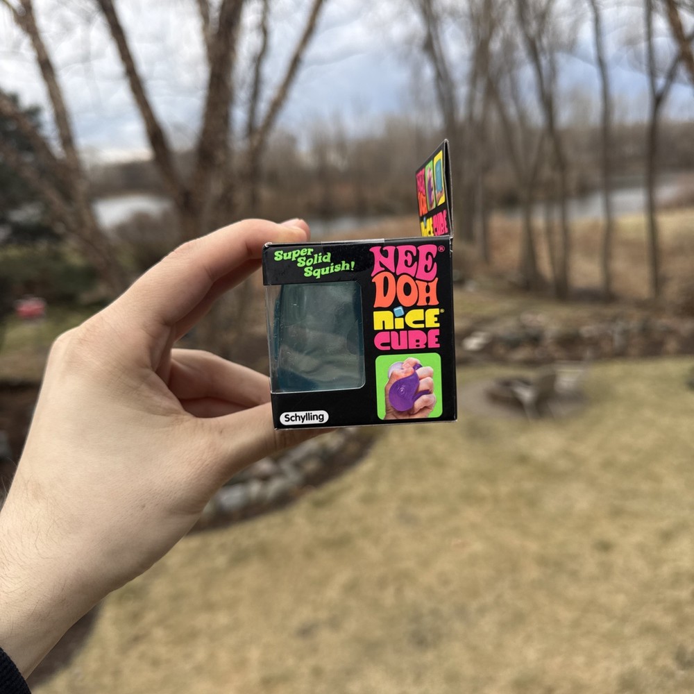 Nee Doh Nice Cube - Super Solid Squish! (Blue) VIRAL