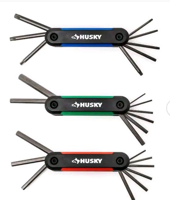 husky 3 piece folding hex key set