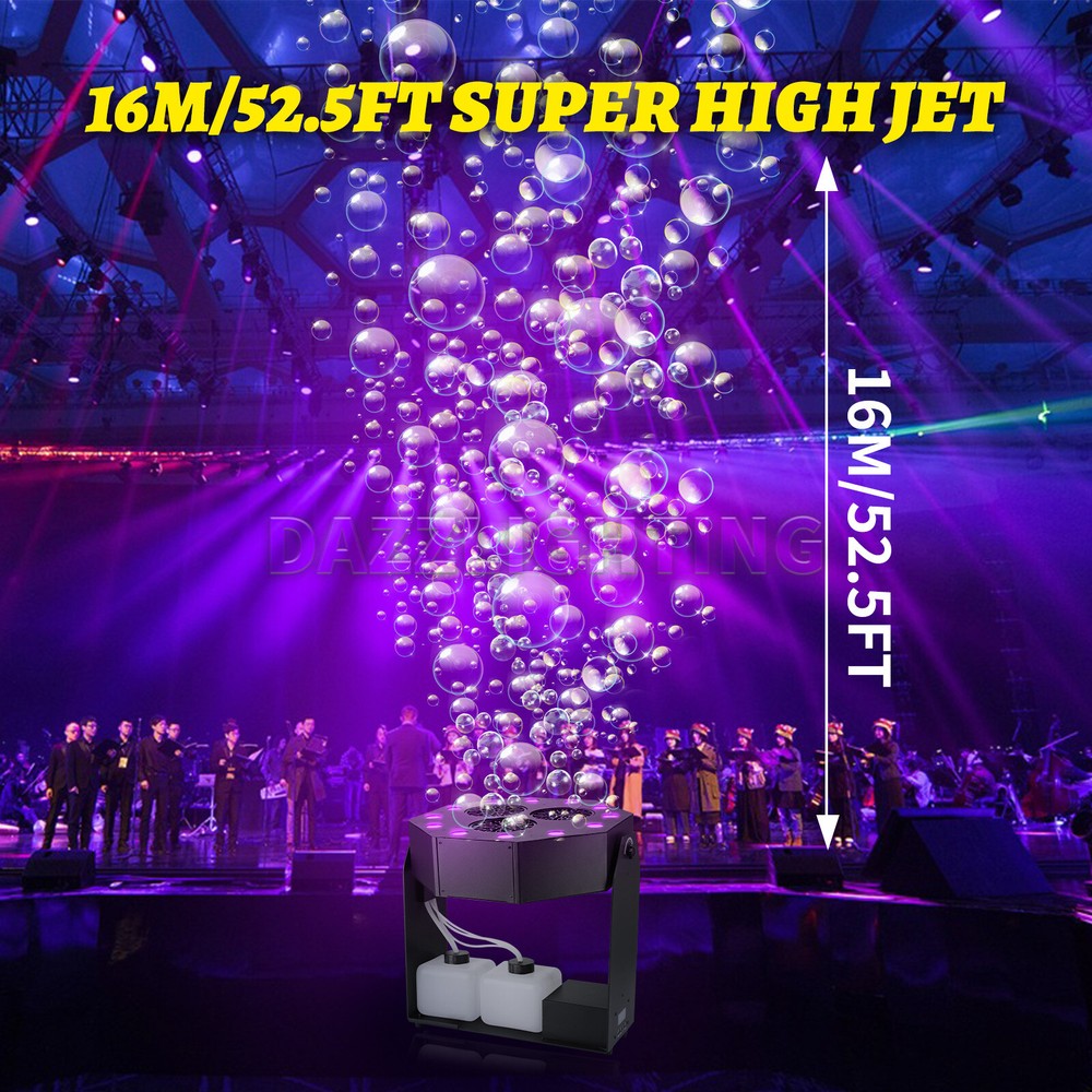 PAIDUN Adjustable Angle Bubble Machine Blower RGBW Light Effect Wedding Party