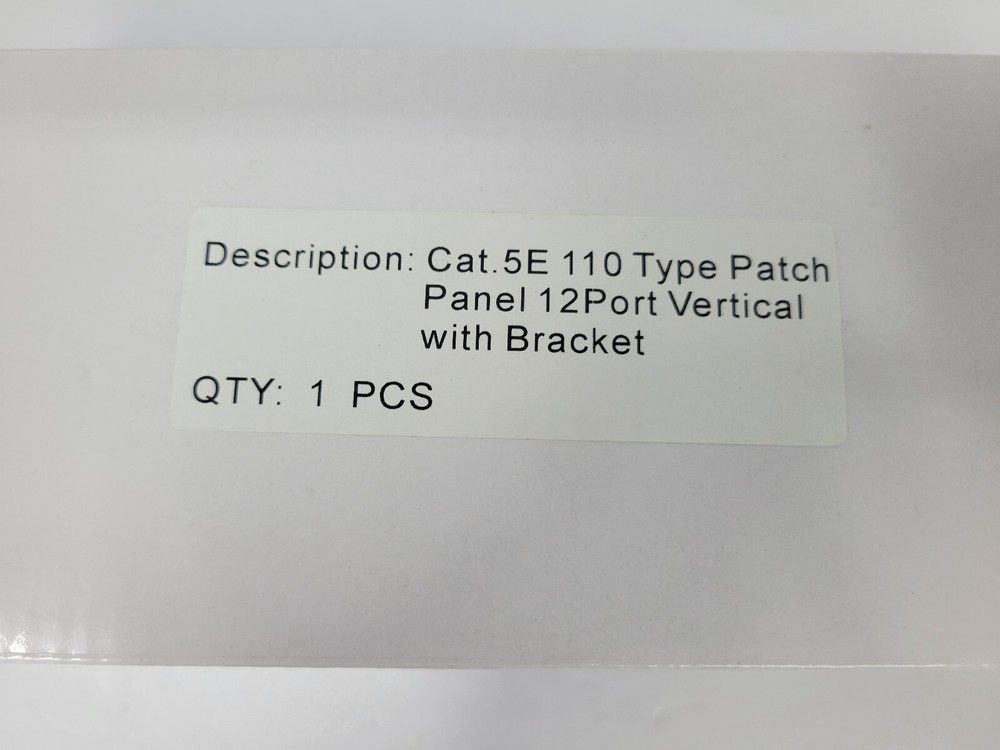 NEW Cat5e 110 Type Network Patch Panel 12 Port Vertical w/Bracket T568A/T568B