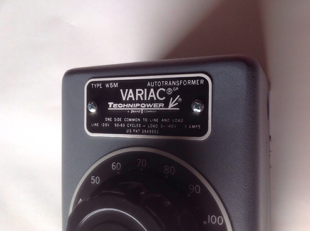 Variac Variable Transformer Type W5M