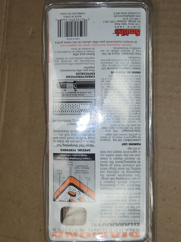 Smith's -DCS4 - Fine & Coarse Diamond Combination Sharpener - FAST SHIPPING!