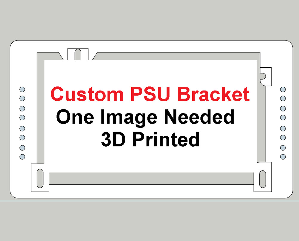 Mastercase 5, Psu Bracket Cooler Master Case, Power Supply Tray, 3D Printed