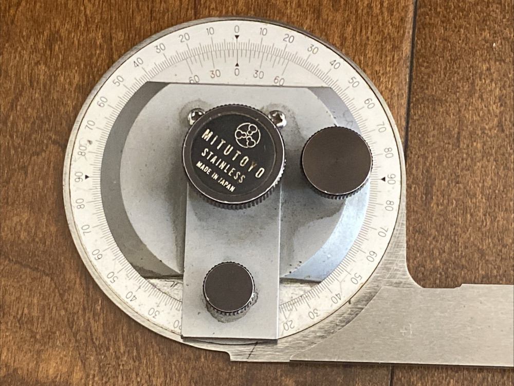 Mitutoyo Universal Bevel Protractor Model 12" & 6" Blade