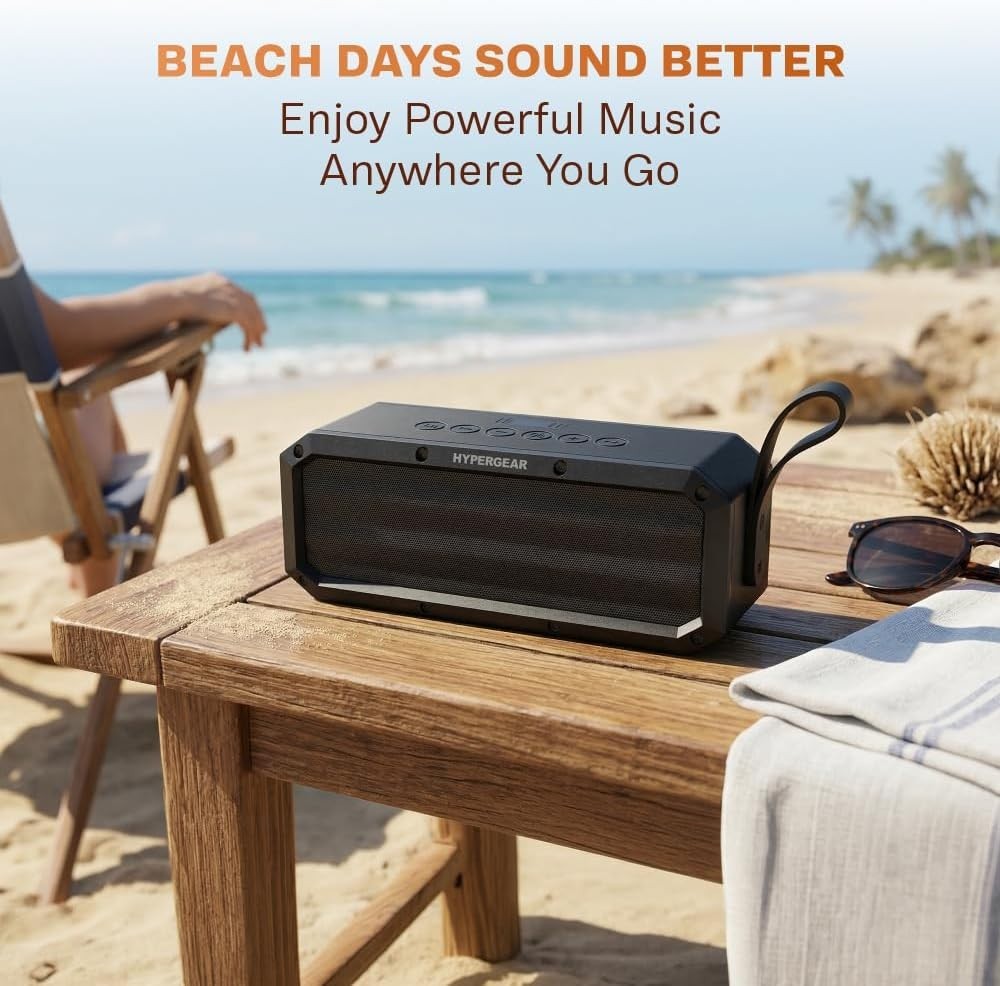 HyperGear BeastXL Bluetooth Speaker - 30W IPX6 Portable Speaker Bluetooth
