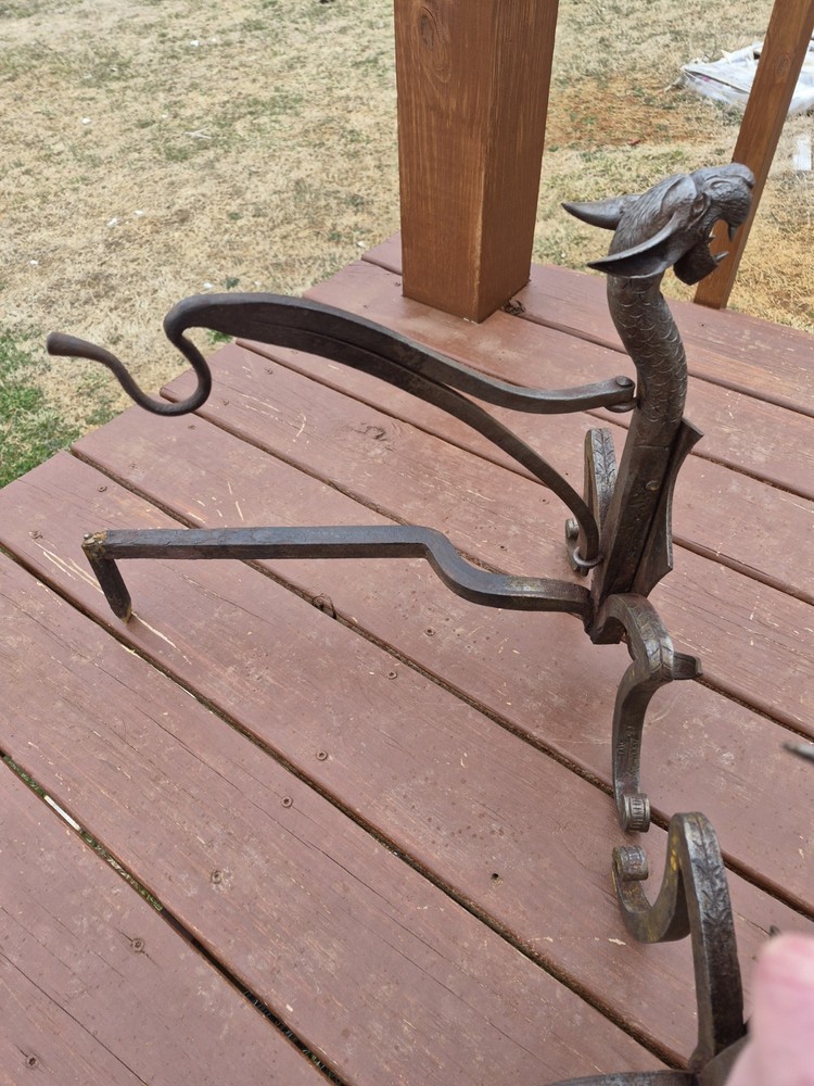 Early 19th Century Dragon Andirons