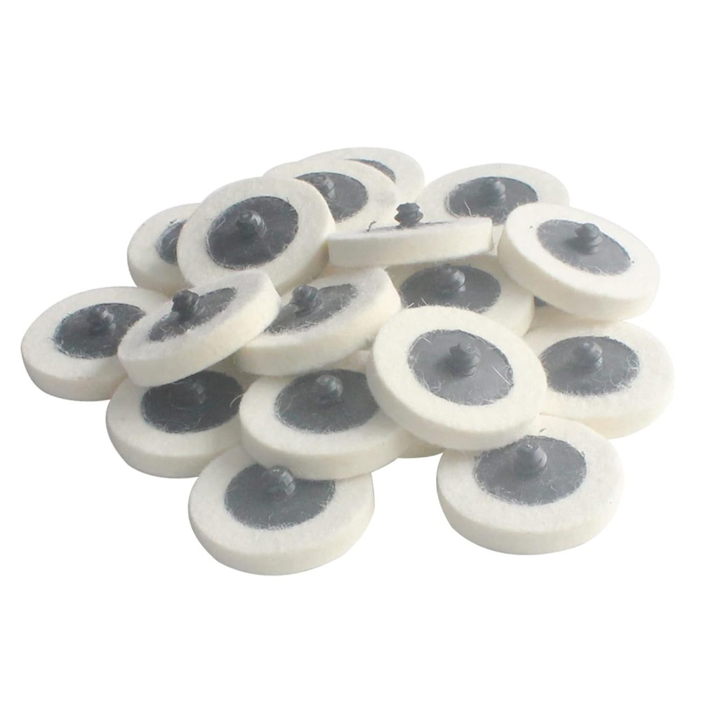 20 Pcs Surface Conditioning Quick Change Compressed Wool Felt Buffing Discs,...