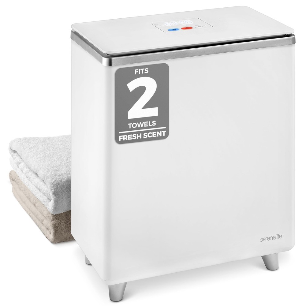SereneLife Luxury Rectangle Towel Warmer - Silver