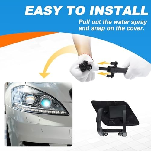 Car Front Bumper Replacement Headlight Washer Right Passenger Side Unpainted