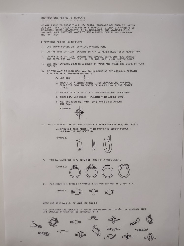 RapiDesign 8563A Jewelry Design Template