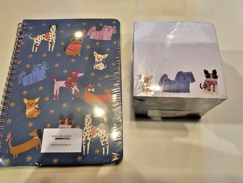 Vera Bradley PRINTED Note Cube + Small Spiral Notebook - U Choose (New & Sealed)