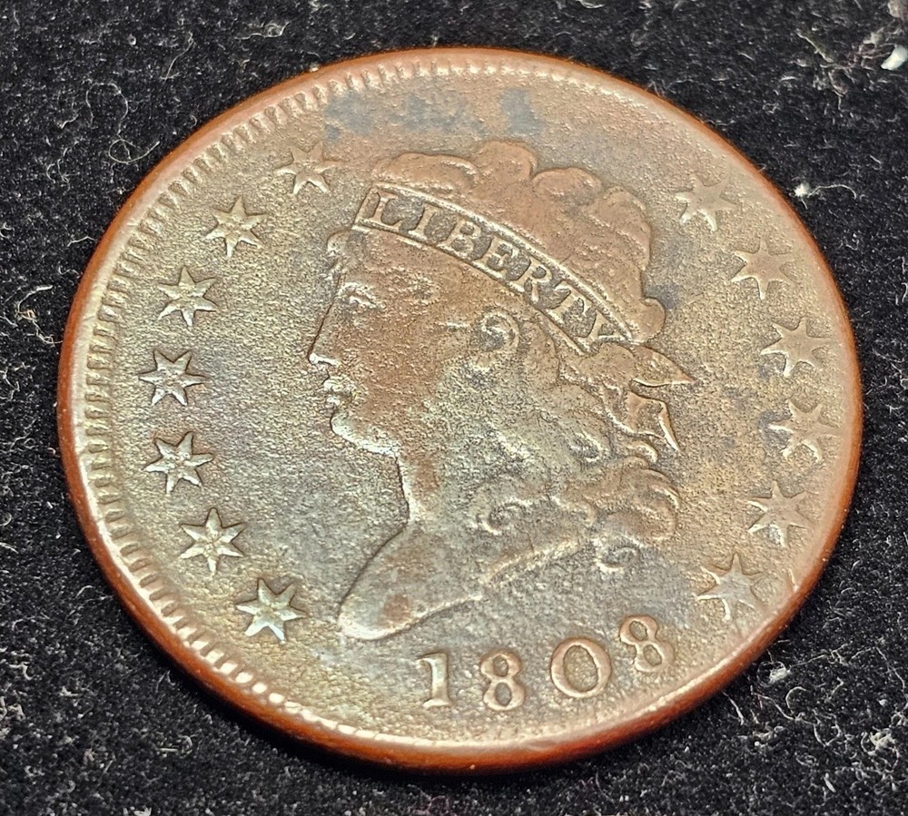 1808  Draped Bust  Large Cent /Classic Head / Very Fine