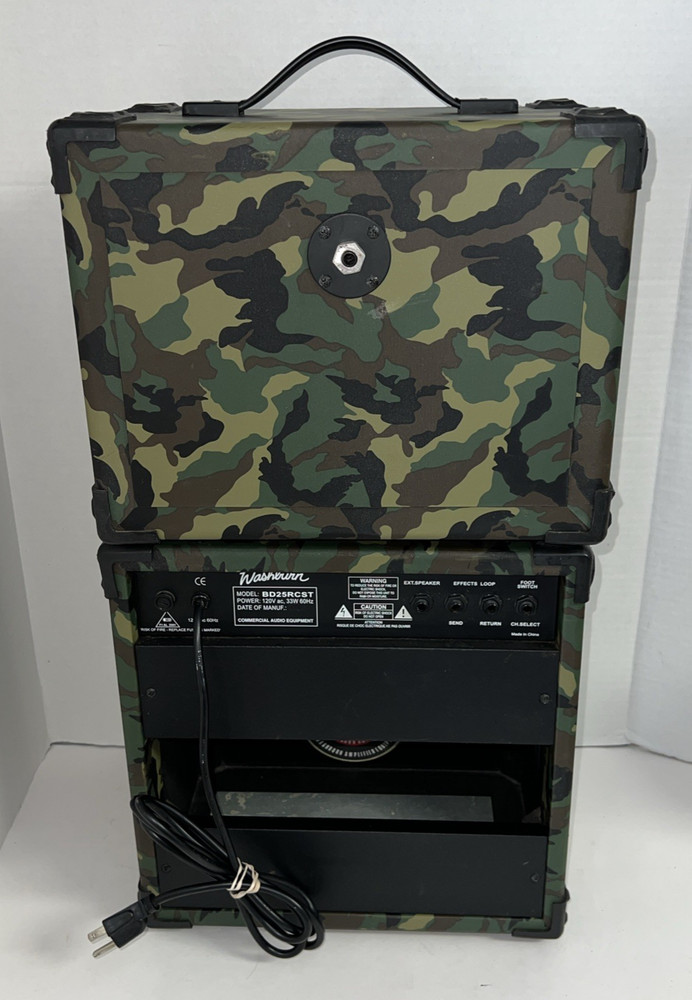 Washburn Bad Dog BD25RCST 25-Watt Solid-State Mini Stack Camo Limited Edition
