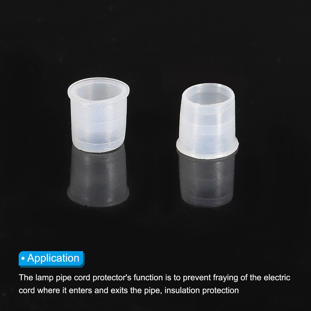 Lamp Pipe Cord Protector, 50 Pcs Washer Liner Bushing for 1/4 IPS Pipe, Clear
